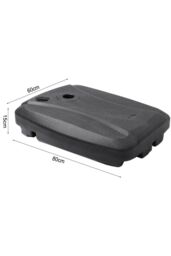 H&O Direct HDPE Water & Sand Filled Parasol Base with Wheels（Pole is not included） in Black - thumbnail 6