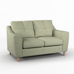 Furnishings For Less UK Baxter Tufted Fabric 2 Seater Sofa - Charcoal, Silver, Oatmeal or Sage in Light Grey - thumbnail 1