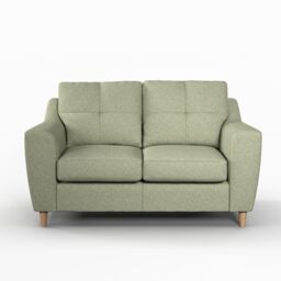 Furnishings For Less UK Baxter Tufted Fabric 2 Seater Sofa - Charcoal, Silver, Oatmeal or Sage in Light Grey - thumbnail 2