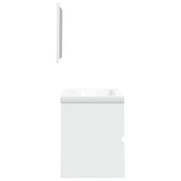 Berkfield Home Full Bathroom Sink Cabinet with Basin & Mirror White - thumbnail 5