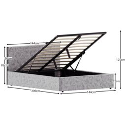 Home Discount Vida Designs Veronica Double Ottoman Bed Velvet Fabric 820 x 1440 x 2000 mm in Silver - thumbnail 2