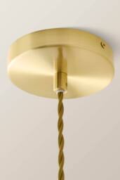 ValueLights Giselle Brushed Gold Ombre Berry Glass Ceiling Pendant Light with Bulb in Dark Pink - thumbnail 5