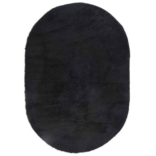 Berkfield Home Shaggy Rug High Pile NAVARRA Black 300x200 cm Polyester - Size: Medium - image 1