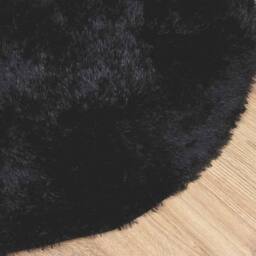 Berkfield Home Shaggy Rug High Pile NAVARRA Black 300x200 cm Polyester - Size: Medium - thumbnail 4
