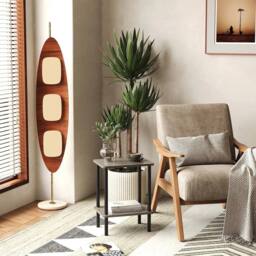 FORGEVIO 2 Tier Side Table, Narrow End Table with Storage 40x30x52cm in Grey - Size: 40 x 30 x 52 cm - thumbnail 4