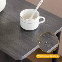 FORGEVIO 2 Tier Side Table, Narrow End Table with Storage 40x30x52cm in Grey - Size: 40 x 30 x 52 cm - thumbnail 6