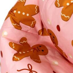 icon Kids Printed Gingerbread Man Childrens Bean Bag Armchair in Pale Pink - Size: Medium - thumbnail 6