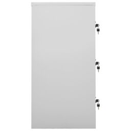 Berkfield Home Locker Cabinets 2 pcs Light Grey & Blue 90x45x92.5 cm Steel - thumbnail 4