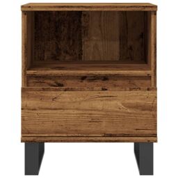 Berkfield Home Bedside Cabinet Old Wood 40x35x50 cm Engineered Wood in Brown - Size: 40 x 35 x 50 cm - thumbnail 4