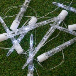 Samuel Alexander 4.7m Set of 10 In-Lit Icicle Lights with 40 LEDs in Cool White - thumbnail 8