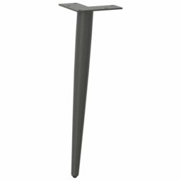 Berkfield Home Coffee Table Legs Conical Shape 4 pcs Anthracite 42-43 cm Steel in Black - thumbnail 4