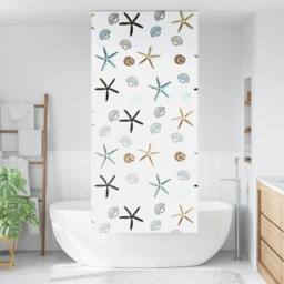 Berkfield Home Shower Roller Blind 90x240 cm Fabric Width 86 cm in White - thumbnail 1