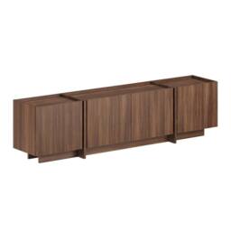 CALICOSY 4-Door TV Unit, 180 Cm Wide - ARVEN in Walnut - thumbnail 6