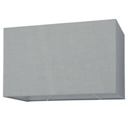 Loops Straight Sided Rectangle Lamp Shade Grey Cotton Fabric 60W E27 or B22 GLS