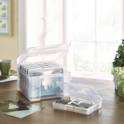 mysmartbuy Photo Storage Boxes for 7x5 Photographs - Storage Organiser with 6 Clip Lock Cases & 600 Photo Capacity in Clear - thumbnail 5