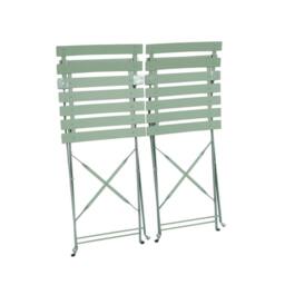 sweeek Set of 2 folding garden chairs in Light Green - thumbnail 7