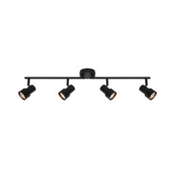 Nordlux Modern Indoor Metal 4 Adjustable Heads Black Mains Powered, IP20 - thumbnail 1