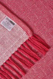 Homescapes Malda Cotton Throw with Tassels in Red - Size: 150 cm x 200 cm - thumbnail 4