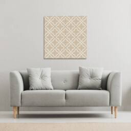 Benjamin Tate Design Cross Ornament Pattern (Canvas Print) / 46 x 46 x 4cm in Natural - Size: 46 x 46 x 4 cm - thumbnail 1