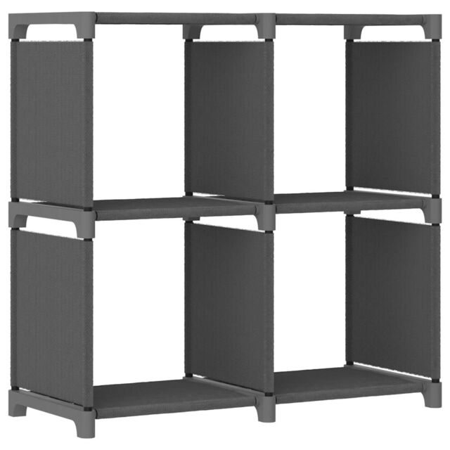 Berkfield Home 4-Cube Display Shelf Grey 69x30x72.5 cm Fabric - image 1