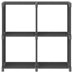 Berkfield Home 4-Cube Display Shelf Grey 69x30x72.5 cm Fabric - thumbnail 2