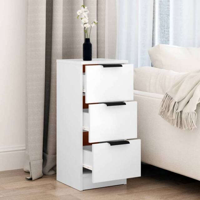 Berkfield Home Sideboard White 30x30x70 cm Engineered Wood - Size: 30 x 30 x 70 cm - image 1