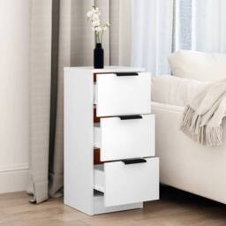 Berkfield Home Sideboard White 30x30x70 cm Engineered Wood - Size: 30 x 30 x 70 cm - thumbnail 1