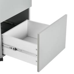 Wyld and Coco Office Storage Unit Light Grey 2-Drawer Key-Locked on Castors - thumbnail 8