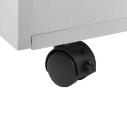 Wyld and Coco Office Storage Unit Light Grey 2-Drawer Key-Locked on Castors - thumbnail 9