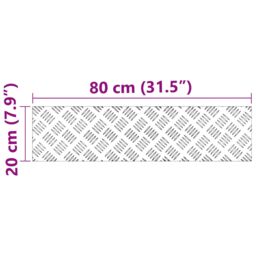 Berkfield Home Aluminium Checker Plates 4 pcs Anti-Slip 80x20 cm in Silver - Size: Medium - thumbnail 7
