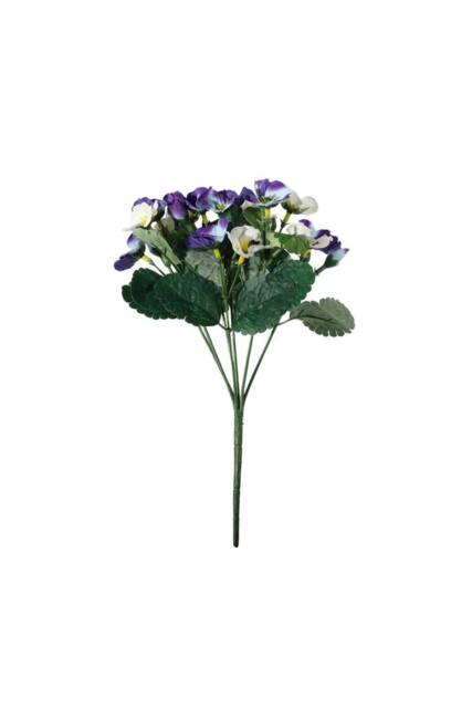 KDMD Blue White Pansy Plant 29cm 3 Pack in Purple - image 1