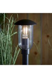 Netlighting Quinn Classic Outdoor Floor Post Bollard Textured Black IP44 - thumbnail 6