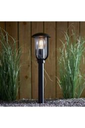 Netlighting Quinn Classic Outdoor Floor Post Bollard Textured Black IP44 - thumbnail 3