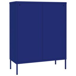 Berkfield Home Drawer Cabinet Navy Blue 80x35x101.5 cm Steel - thumbnail 5