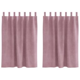 Berkfield Home Blackout Curtains with Hanging Loops 2 pcs Dark Pink Velvet - thumbnail 2
