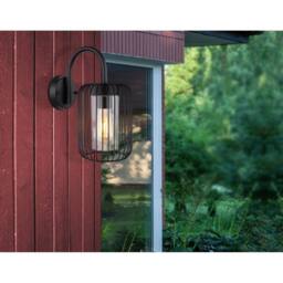 Netlighting Nina Outdoor Wall Lamp Matt Black IP44 1x E27 - thumbnail 3