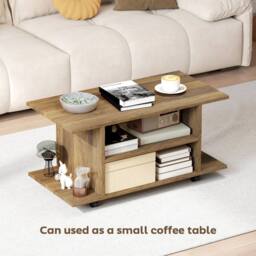 Wyld Haus Avavello 80cm Walnut Finish Mobile TV Unit Shelves & Castor Wheels - thumbnail 6