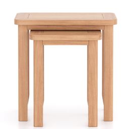 Rest Relax Windham Natual Oak Nest of 2 Tables in Light Oak - Size: Z - thumbnail 3