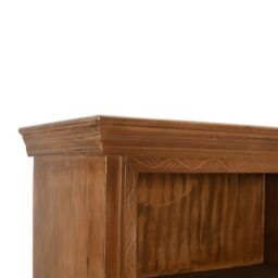 Indian Hub Artwork Large Bookcase - Solid Mango Wood - L45 x W85 x H175 cm in Brown - thumbnail 4