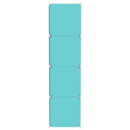 Berkfield Home Cube Storage Cabinet for Kids with 12 Cubes Green PP in Aqua - thumbnail 4