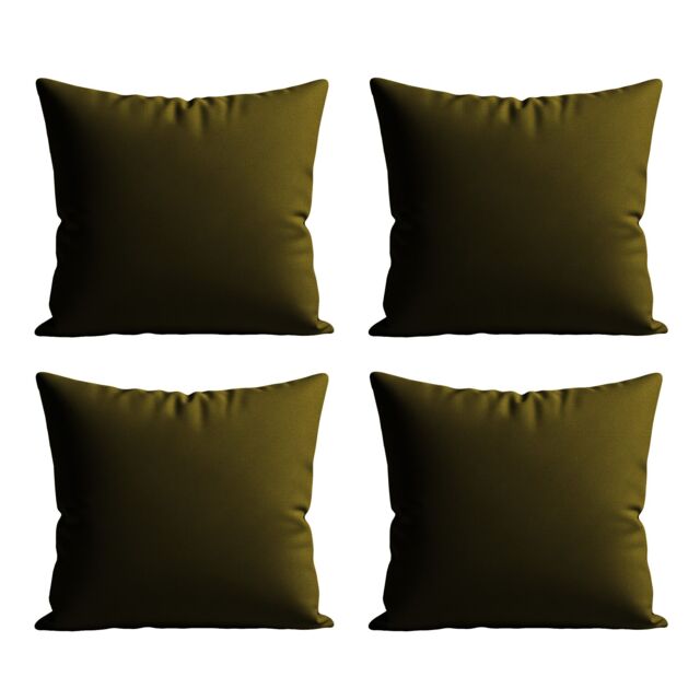 Snug City Waterproof Outdoor Garden Patio Cushion Cover & Inner Square Pack Of 4 in Brown - Size: 60 cm x 60 cm - image 1