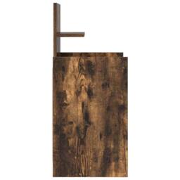 Berkfield Home Durable Bedside Cabinets with 2 Drawers 2 pcs Smoked Oak 38x34x80 cm in Brown - Size: 38 x 34 x 80 cm - thumbnail 7