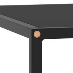 Berkfield Home Coffee Table Black with Black Glass 60x60x35 cm - Size: 60 x 60 x 35 cm - thumbnail 4