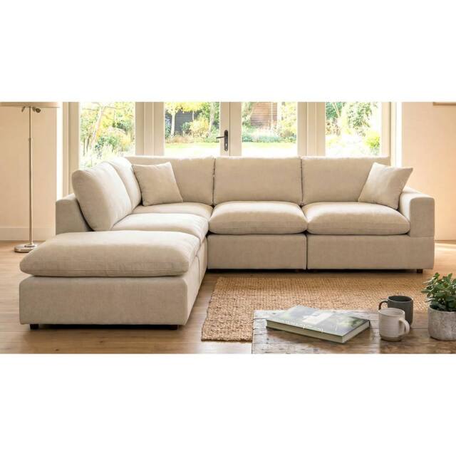 Artemis Home Cotleigh Reversible 5-Piece Modular Corner Sofa in Light Beige - image 1