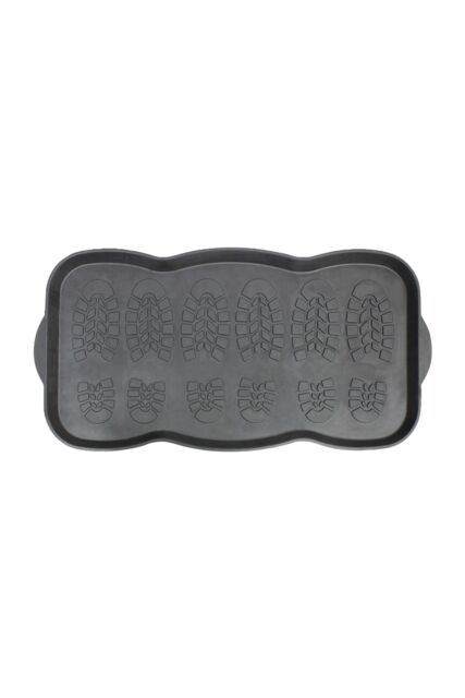 JVL Ox Multifunctional Rubber Shoe Drip Tray Boot Storage Mat 41x81cm in Black - Size: 41 cm x 81 cm - image 1