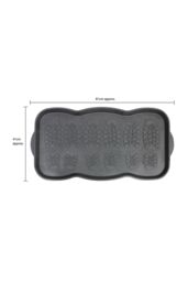 JVL Ox Multifunctional Rubber Shoe Drip Tray Boot Storage Mat 41x81cm in Black - Size: 41 cm x 81 cm - thumbnail 5