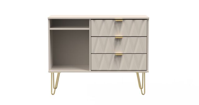 Ready Assembled 2 U Dallas 3 Drawer TV Unit (Ready Assembled) in Taupe - image 1