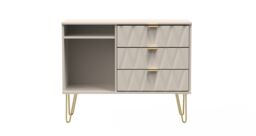 Ready Assembled 2 U Dallas 3 Drawer TV Unit (Ready Assembled) in Taupe