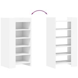 Berkfield Home Shoe Cabinet White 52x37.5x100 cm Engineered Wood - thumbnail 7