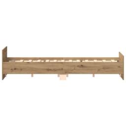 Berkfield Home Bed Frame without Mattress Artisan Oak 140x200cm Engineered Wood in Brown - Size: 140x200 cm - thumbnail 6